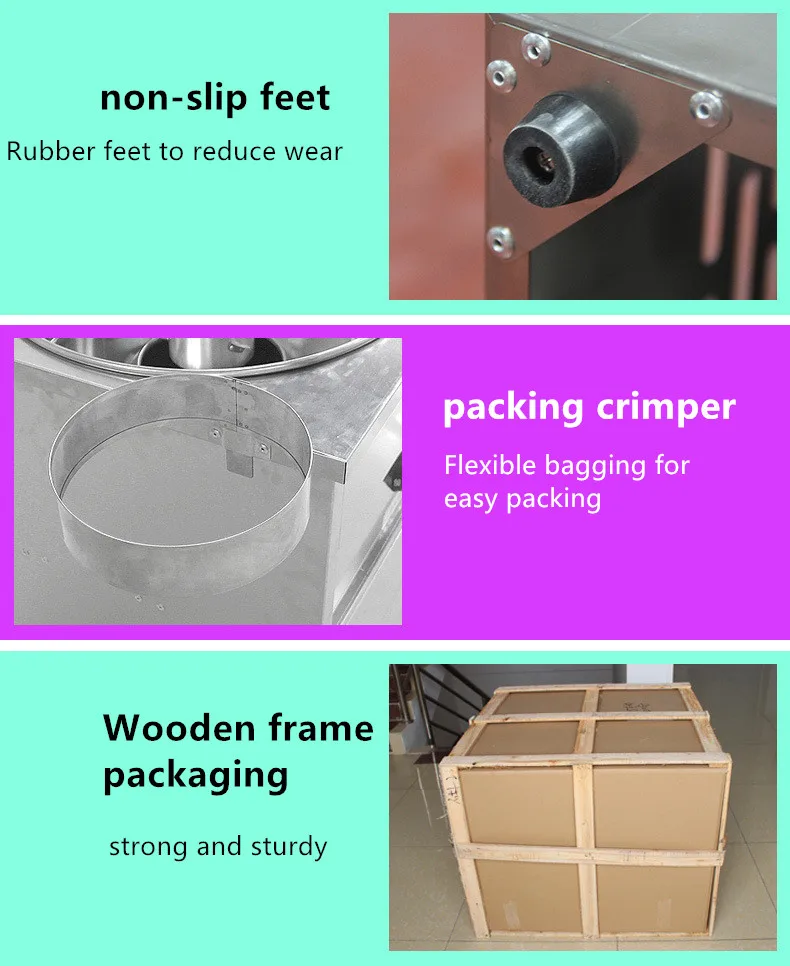 Full Stainless Steel 1200w Commercial Automatic Electric Cotton Candy