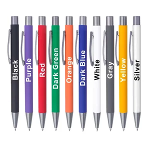 Best-Selling Metal Promo Pens with Silicone Grip Factory Direct Custom Logo Printing/Laser Engraving for Brands