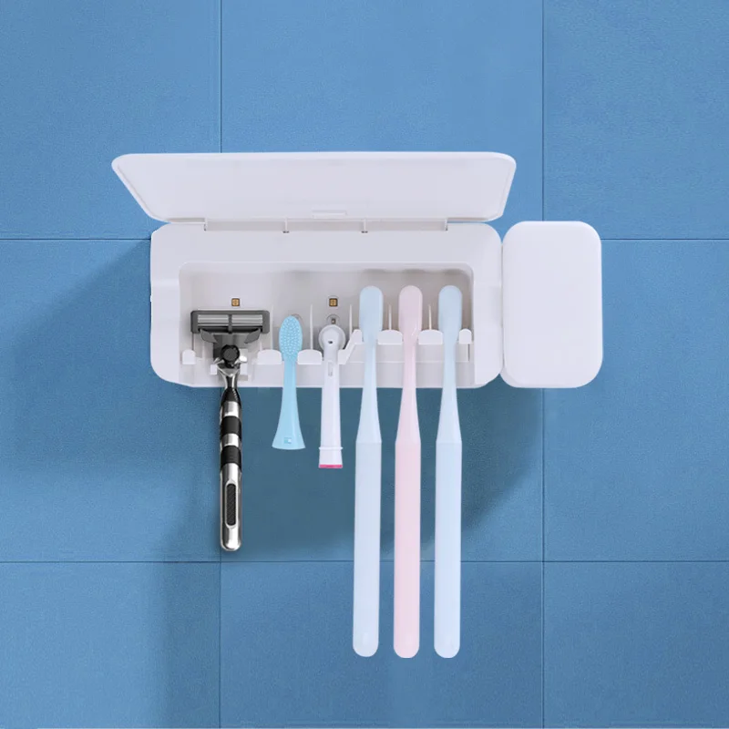Таймер светодиодный перезаряжаемый органайзер для зубных щеток ванной комнаты настенный автоматический держатель электронных зубов