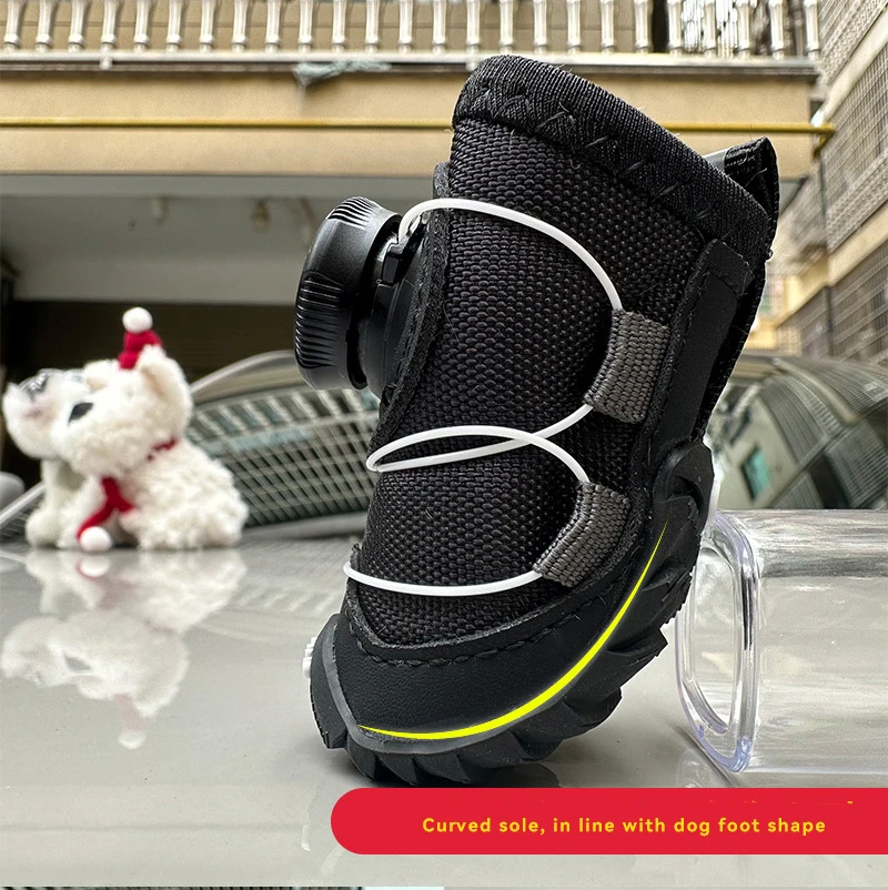 Dog Shoes Autumn and Winter Plus Cotton Button Dog Shoes Teddy Pomeri Thicker Than Bear Special Dog Shoes Soft Soles supplier