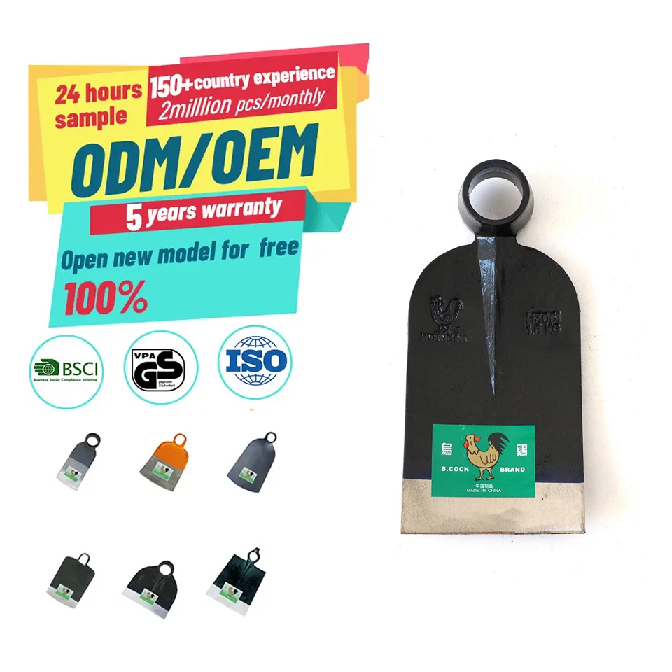 37 Years China Factory H305 Farming Rail Steel Forged Hand Weeding Tools Garden Hoe with Customized Handle