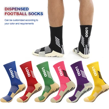 High Quality Fashion Sport Men Anti Slip Tube Trampoline Socks Football Soccer Sports Grip Socks For Men