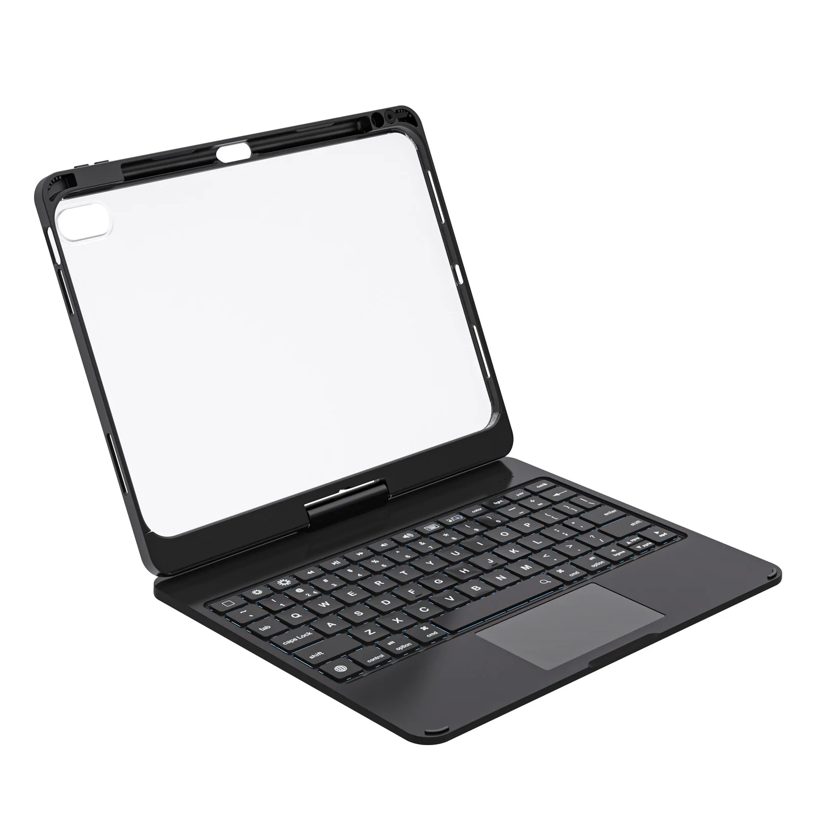 Magic Keyboard Case Transparent rotating Backlit Detachable hidden pen slot Bluetooth connectivity Type-C charging 11'' Laudtec