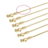 Cadena de cuentas doradas de 1.5mm