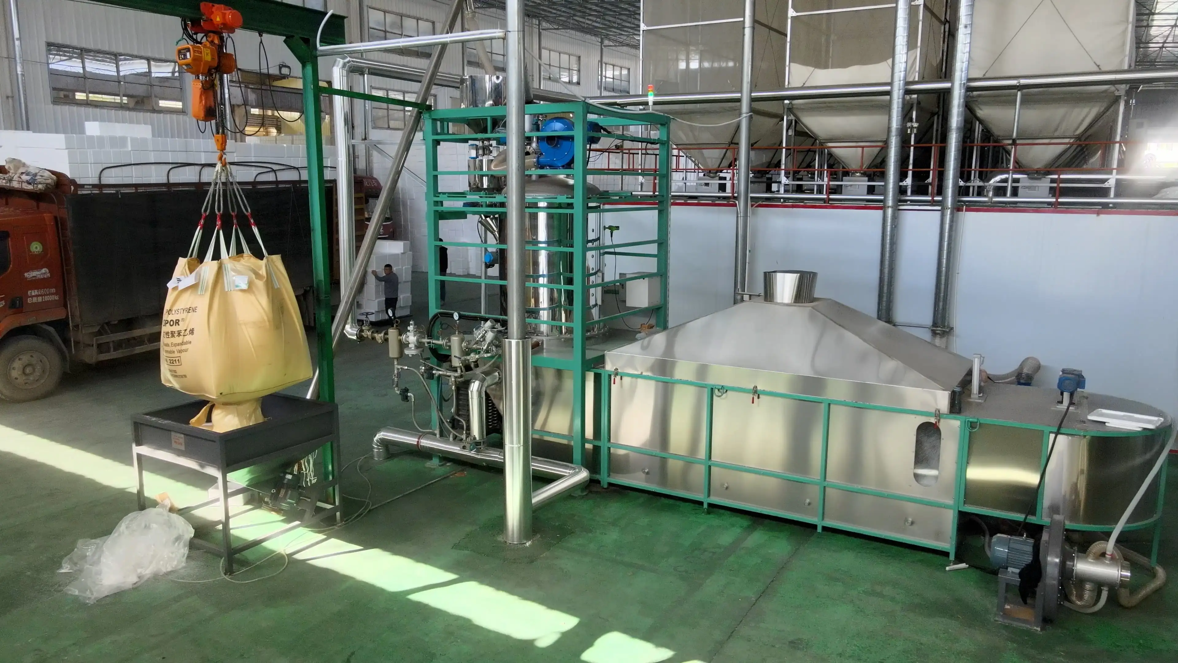 Small EPS Foam Production Line | Continuous Expandable Polystyrene Pre Expander