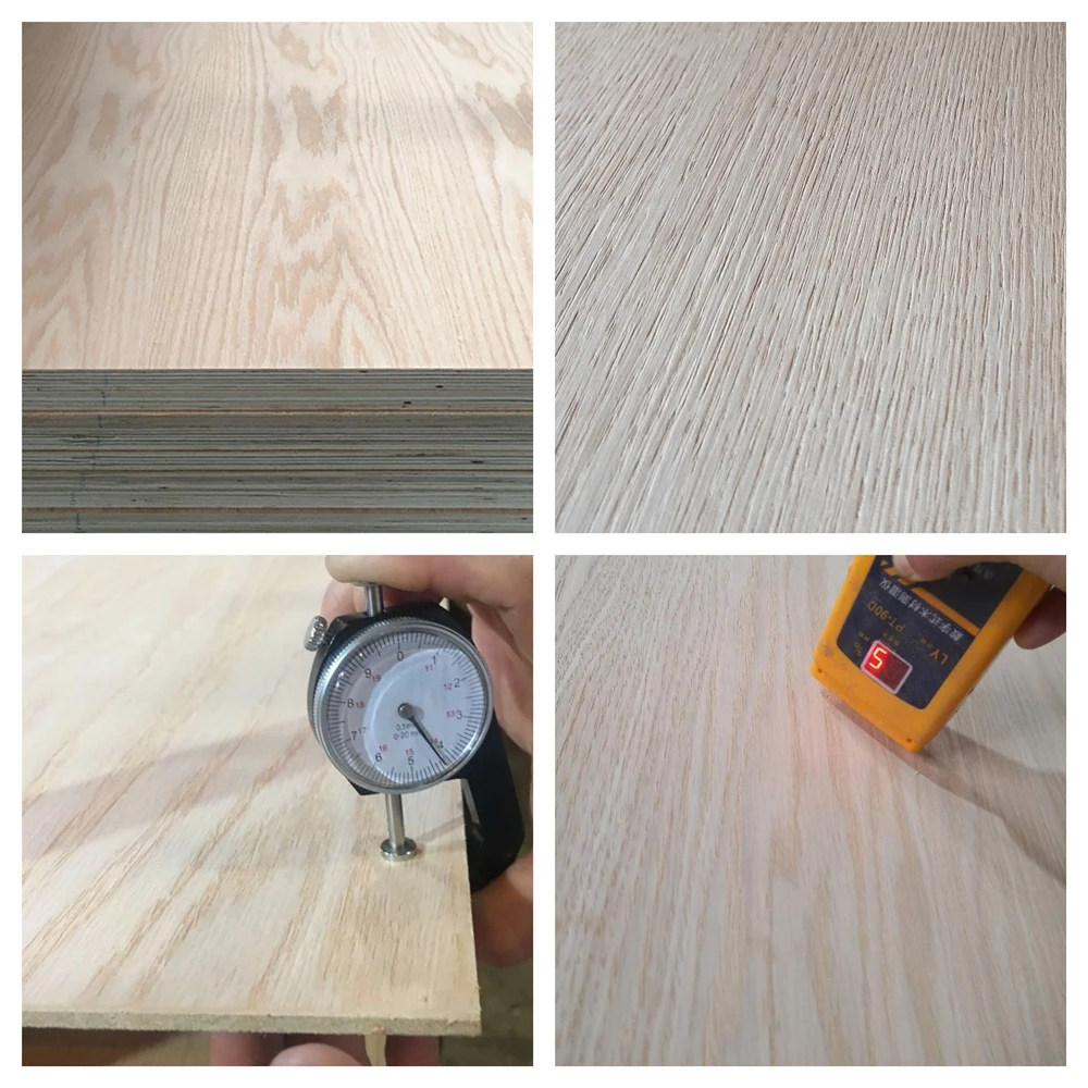 4*8feet Laminated Mdf/red Veneer /red Mdf Sheet Red Oak Plywood Poplar