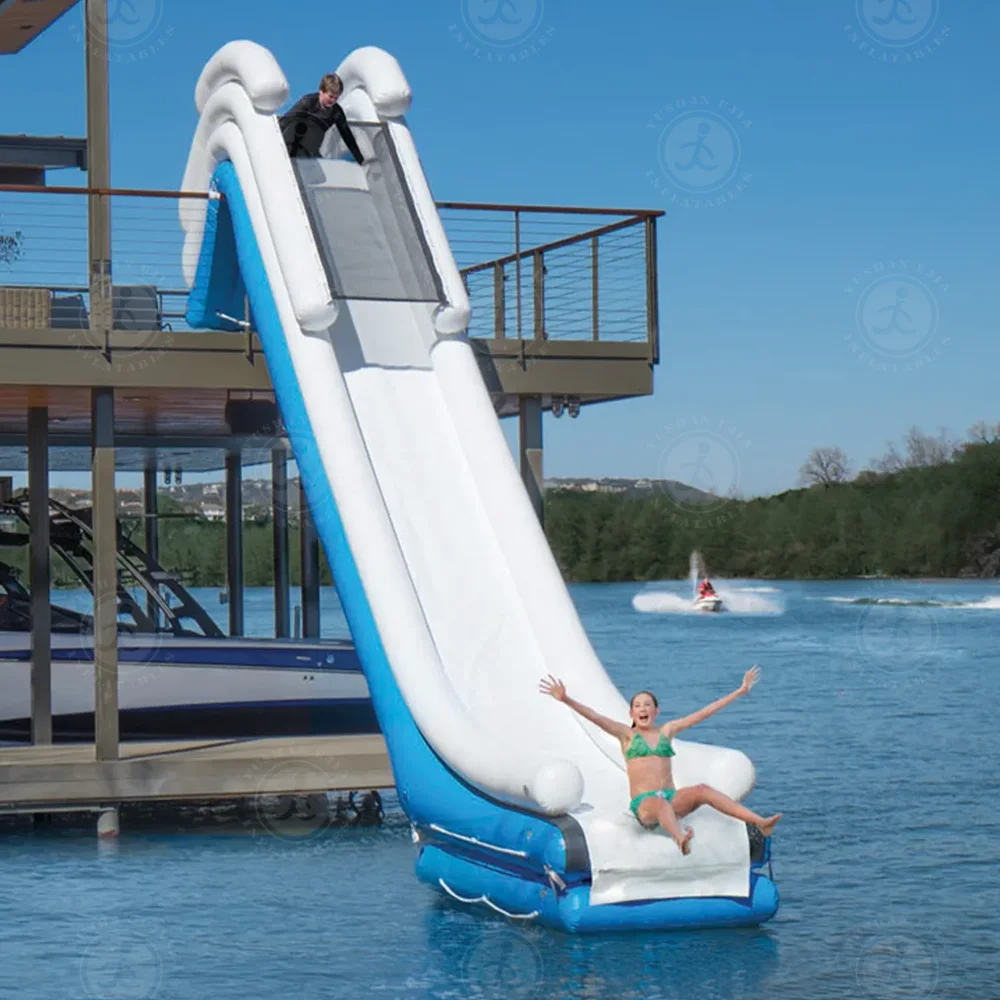 Pontoon Waterfall Slide Ultimate Lake Fun Experience