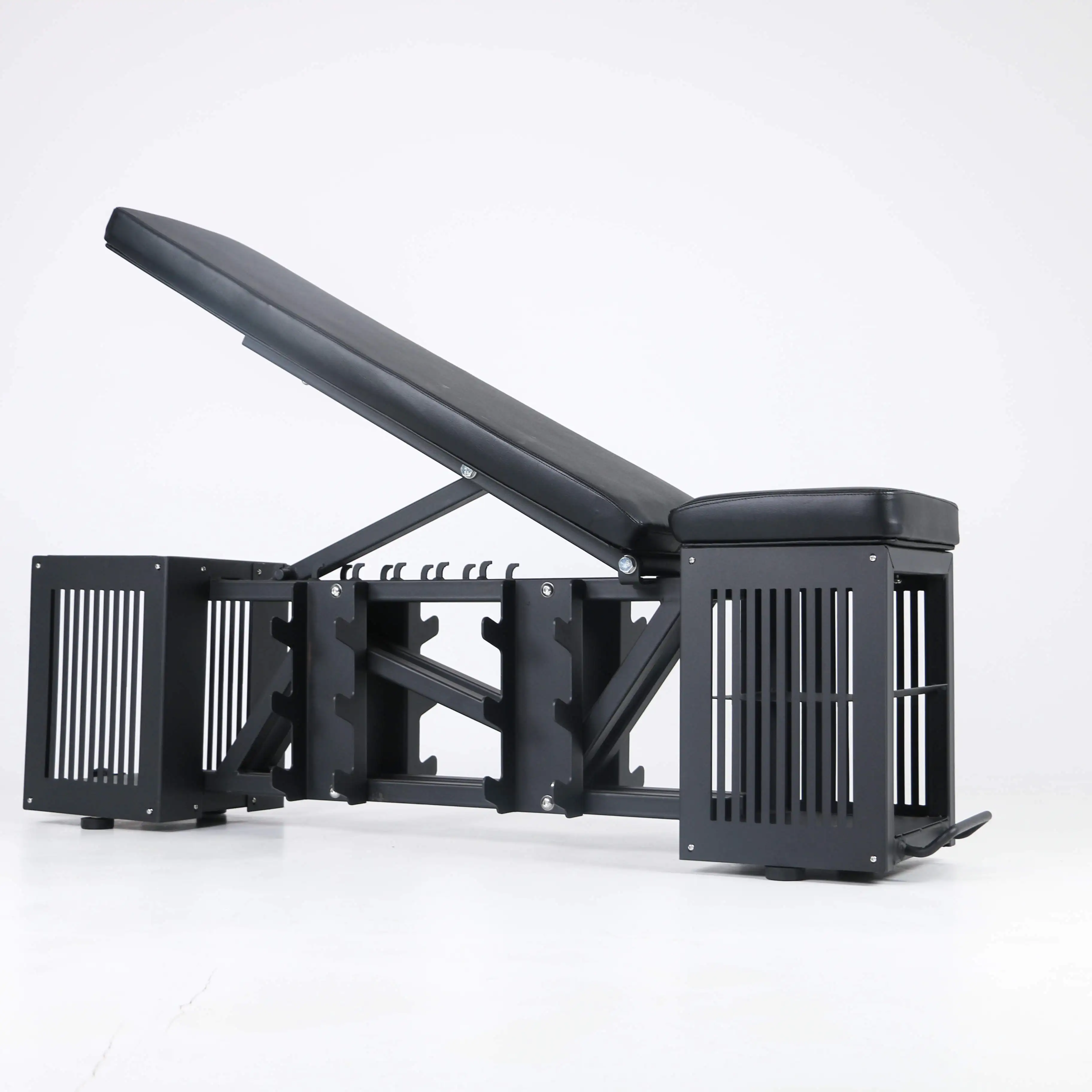 Adjustable Inclined Dumbbell Bench Gym Equipment Bench with Dumbbell Storage