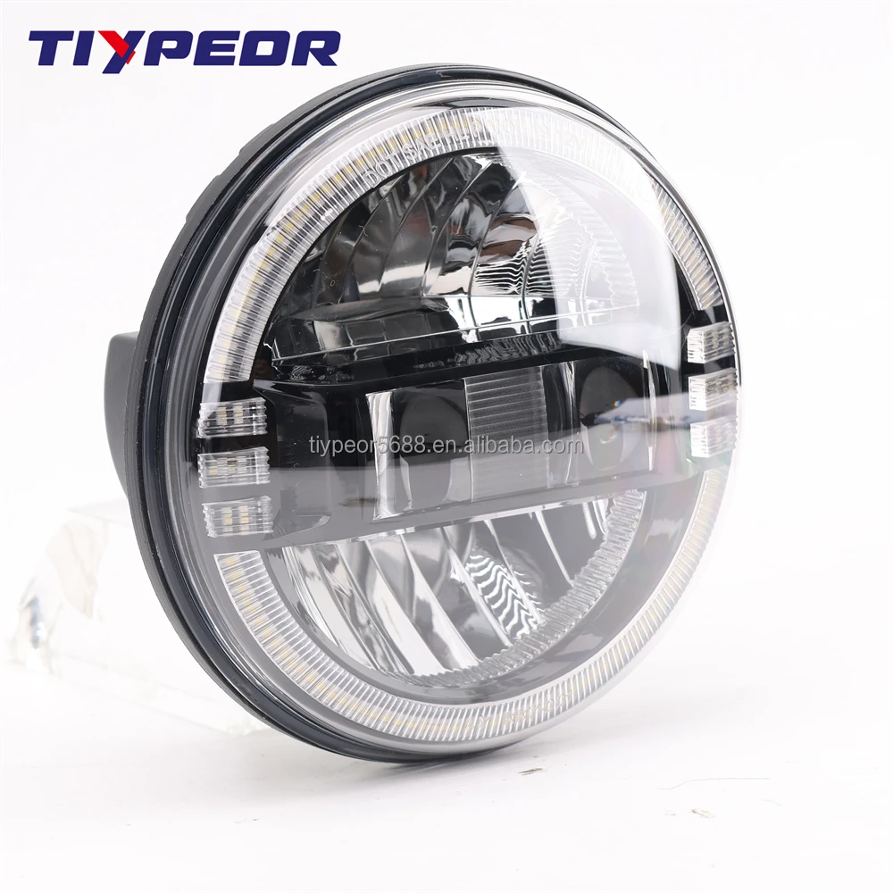 product tiypeor e mark dot 7 inch motor headlight for harley motorcycle lamp high performance projector round headlight for jeep jk-4