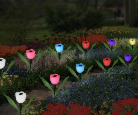 tulip shaped garden lights