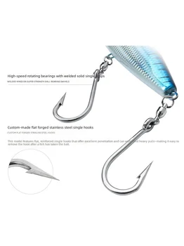 CHEERY for Big Game Trolling Bait Mega Trap Fishing Lure Metal VIB Lure Wire-Thru Construction 17Cm/213g Tuna Ocean Boat Fishing – Metal Jig – view 4