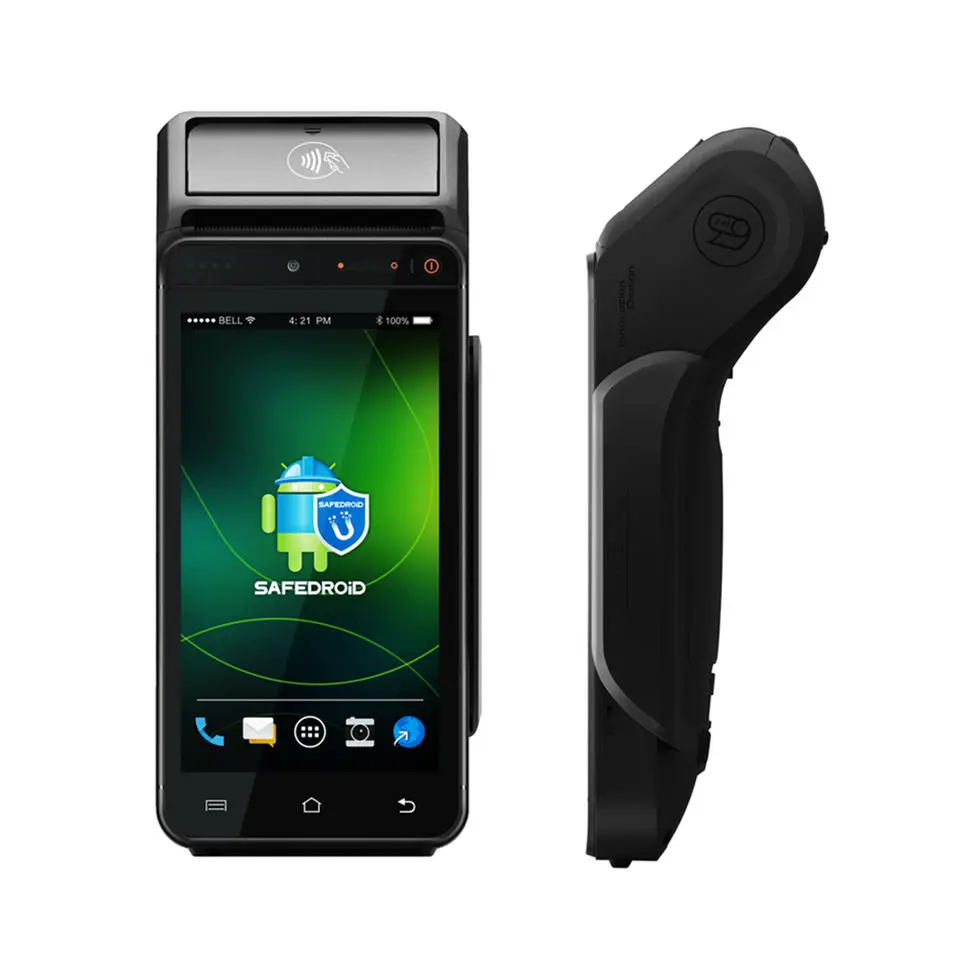 Портативный Мобильный pos-терминал Android pos сенсорный экран с GPRS WIFI сканер штрих-кода и QRcode принтер