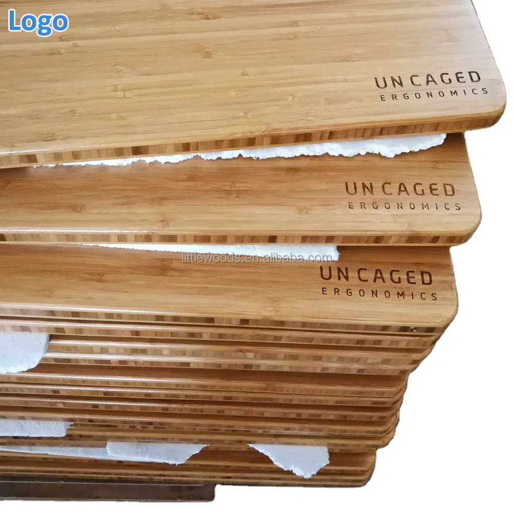Uplift Sit Stand Height Adjustable Solid Bamboo Facet Table Top Board Modern Office Desk Custom Size OEM ODM Curved Bamboo Desk