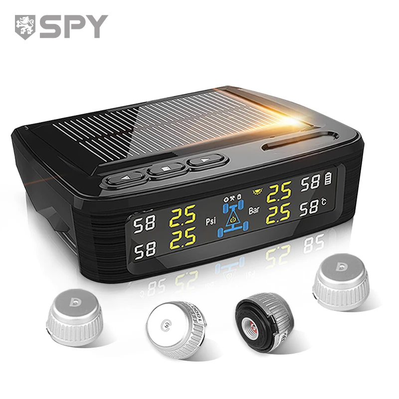 SPY Digital Tire Pressure Monitoring System with External Sensor and LCD Display Car Tire Pressure Gauge