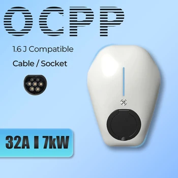 32a 220v 7kw Home Charging Pile Charger Wallbox Single Phase Wall ...