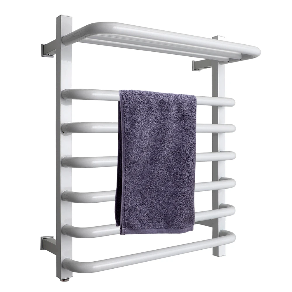 multipurpose black & white color towel rack heated towel rail