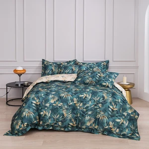 Duvet Cover Luxurious Lyocell Custom Digital Printed Plant Patterns Bedding Sheets Set