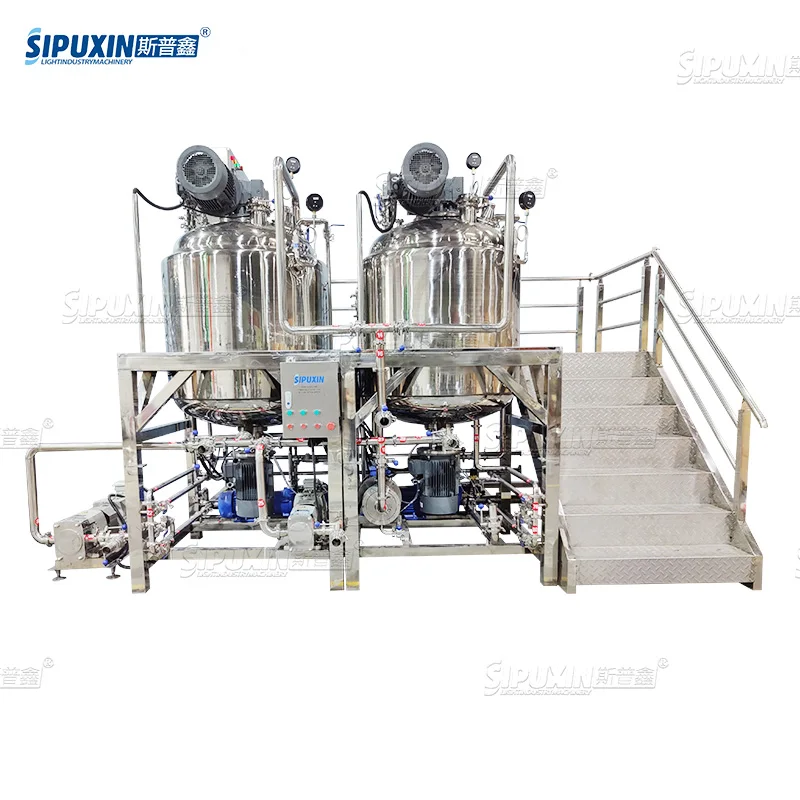Fixed type cosmetics cream/syrup/honey/mayonnaise /machinery vacuum emulsifying mixer machine