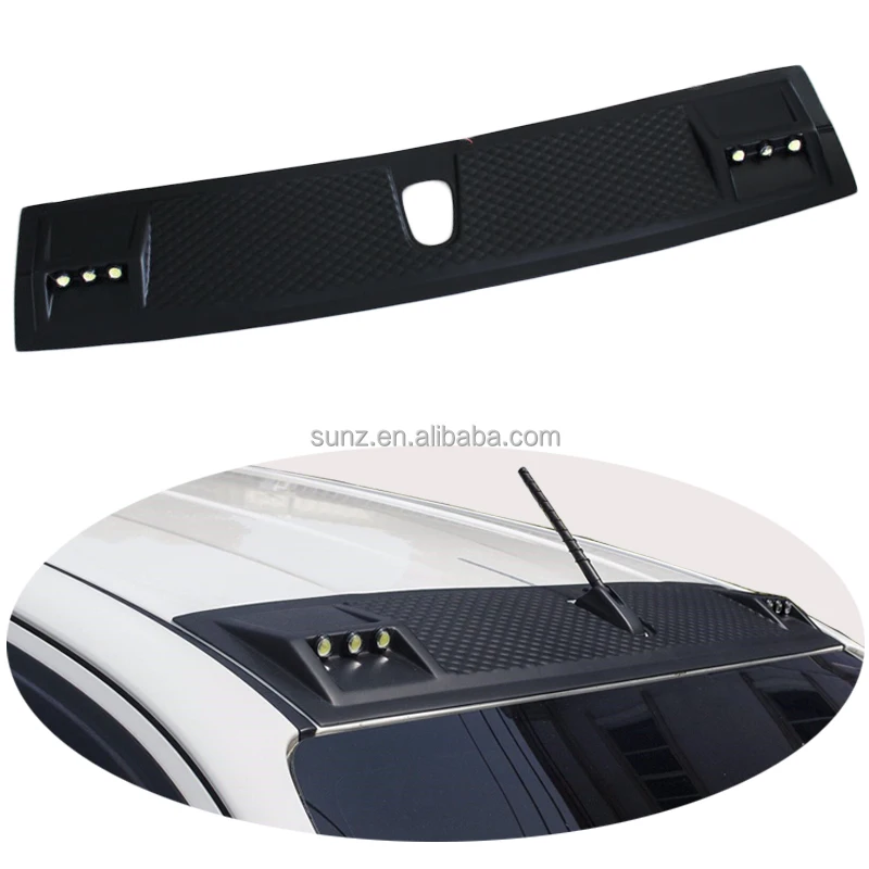 Hilux Revo Front Roof Spoiler With Led Matte Black Trim Accessories