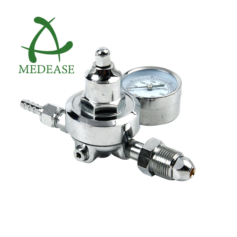 MEDEASE High Precision Single Stage Aluminum Argon Gas Pressure Pediatric Oxygen Regulator Flowmeter Regulator 180x150x250