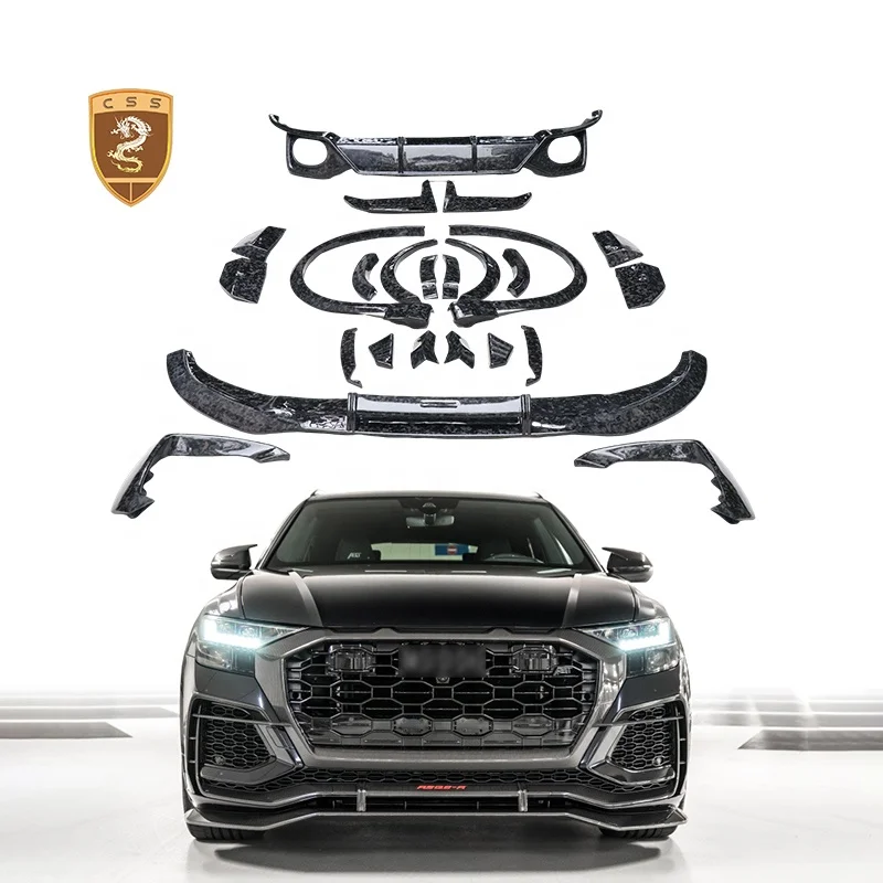 RSQ8 Upgrade Facelift AT Style Body Kit For Audi RSQ8 Front Lip Rear Diffuser Wide Fender Flares
