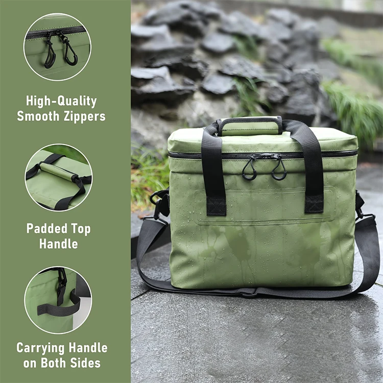 Thermal insulation bag water resistant large capacity cooler lunch bag with 2 ways of carrying