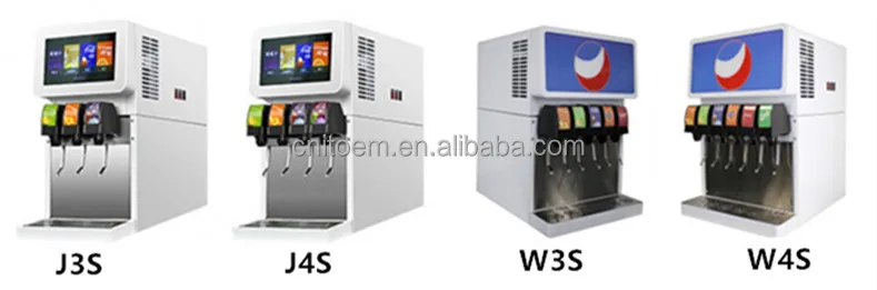 自動4フレーバー噴水ソーダソフトドリンクディスペンサーマシン