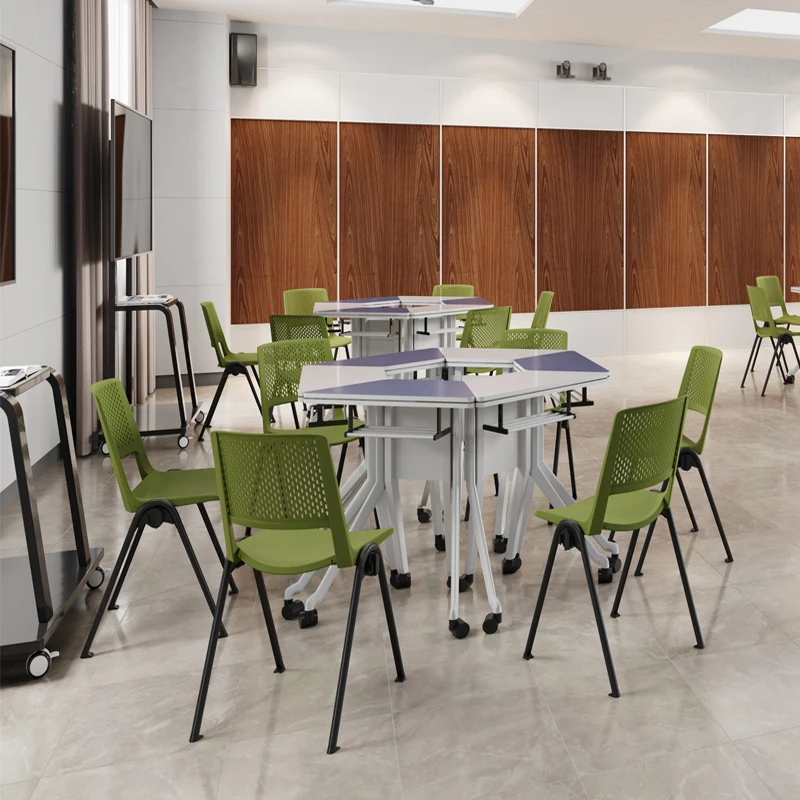 University College School Training Room Conference Chair Durable Metal Plastic Stackable Student Study Chair for Office Meeting