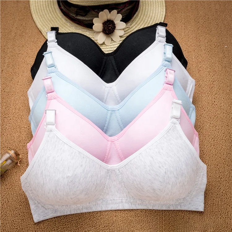 Summer Latest Design Wireless High Student Cotton Comfortable Bras Bra and Underwear Girl Underwear and Bra