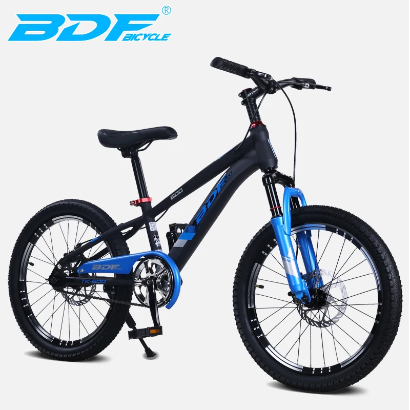 BDF BICYCLE 16/20/24 Inch Single Speed Mountain Bike for Kids Steel Frame  Suspension Fork Disc Brake Ordinary Pedal Boys Girls