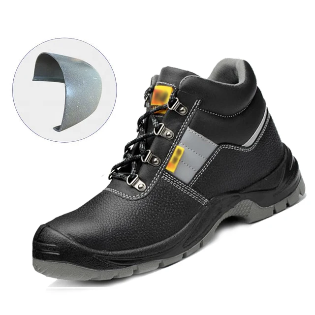 Dos estilos de zapatos de seguridad de cuero de caña alta – SAFETYHELLO