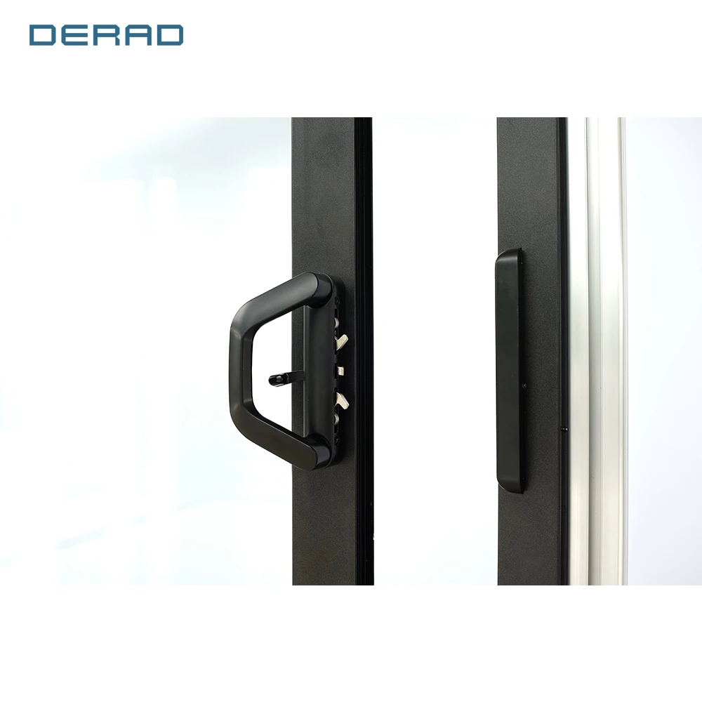 Sliding door aluminium profile with customized sizes black white grey commercial restaurant balcony door factory