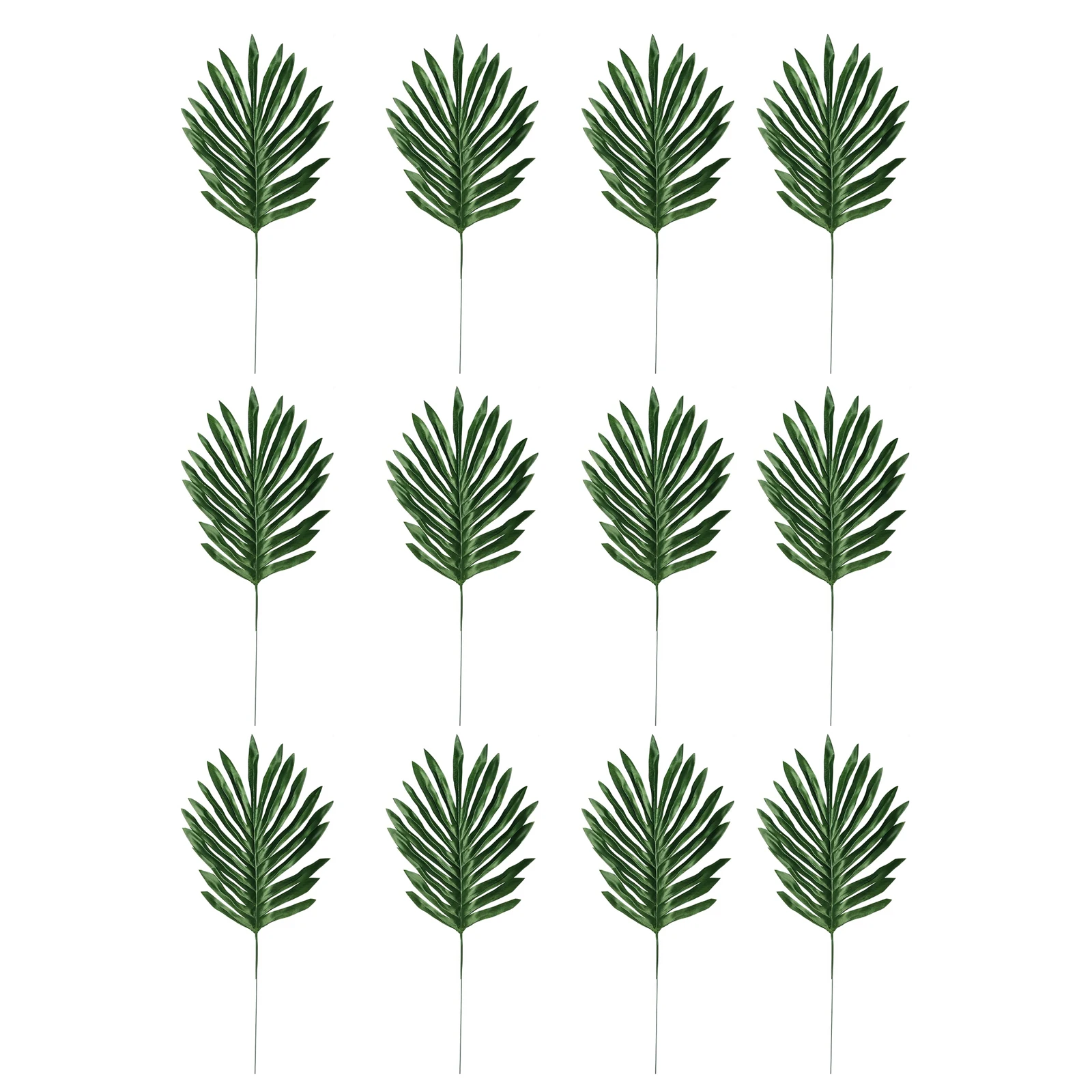 12Pcs Artificial Tropical Palm Leaf Fake Green Plant for Home Living Room Decor 
