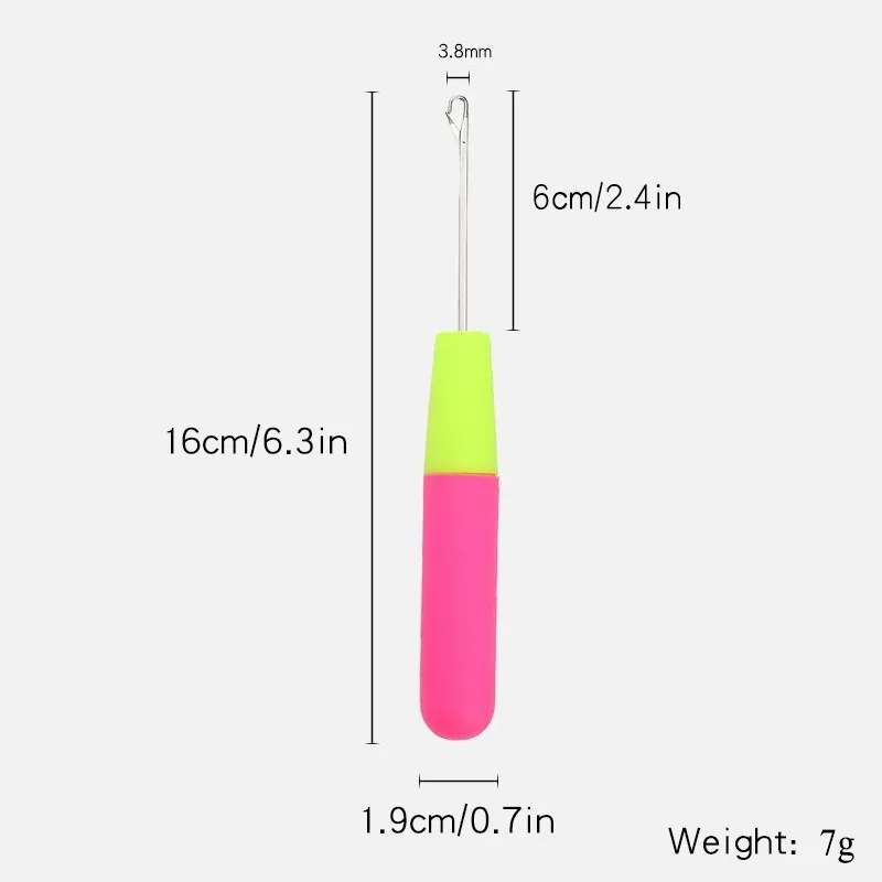 Wholesale Custom Multi-purpose Plastic Handle Crochet Hook Hair Braiding Wig Tools Crochet Hook Needle for Dreadlocks Hair