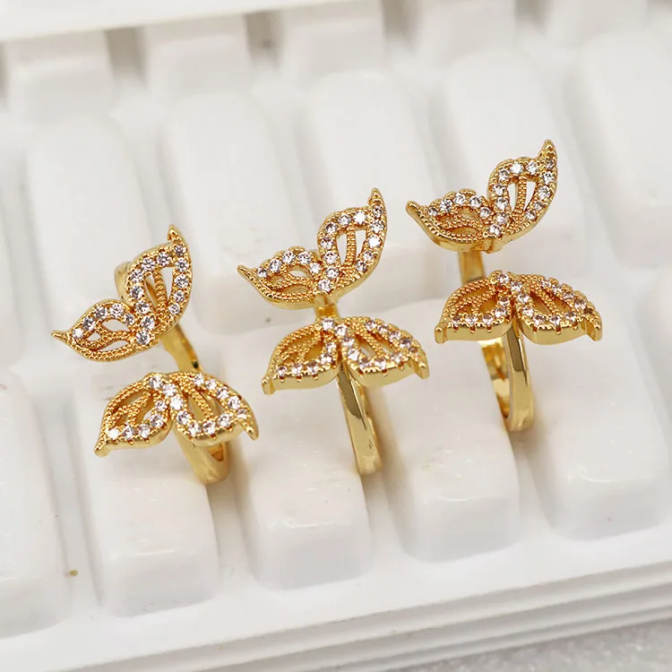 RM1117 Dainty CZ Micro Pave Butterfly Rings for Women
