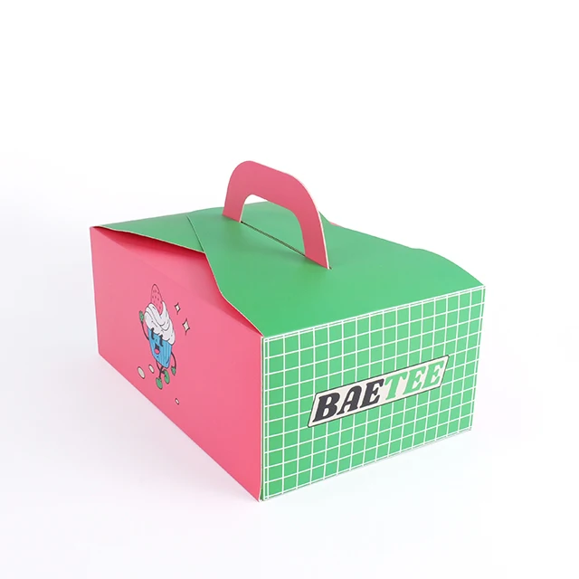 Wholesale Customized Logo Paper Boxes For Baked Goods Packaging With Insert food grade cupcake package box manufacture