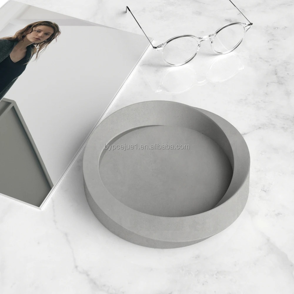 Custom Minimalist Marble Ash Tray with Logo Unique Size and Shape for Smoking Cigars Custom Color Logo Cement Ashtray