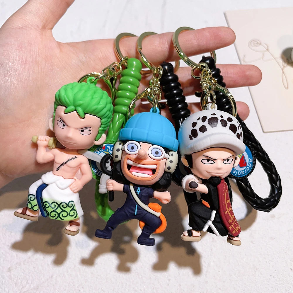 ゾロ PVCキーホルダー Zoro Tony Tony Chopper and Zoro Figure - Keychain Accessory