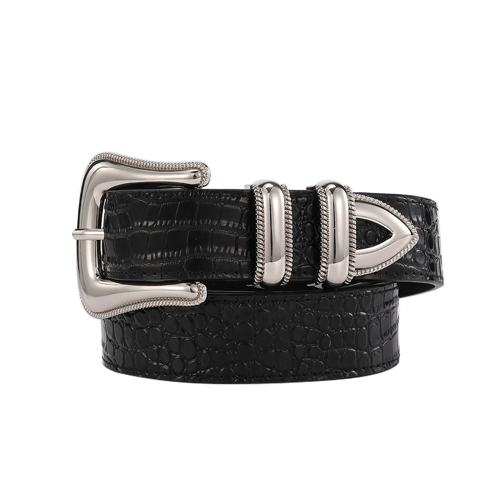 Custom Design Luxury Western Cowboy Full Grain Zinc Alloy