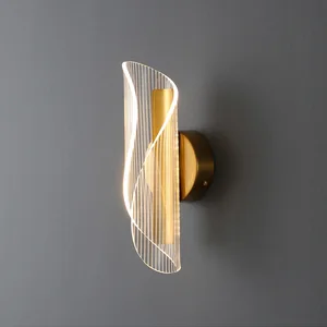 JACKSUN Acrylic Wall Lamp for Living Room Creative Study Corridor Stair Personalized Bedroom Bedside Wall Lamps LED Light