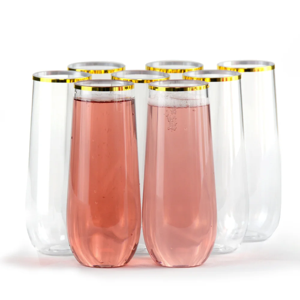 Stemless Champagne Flute Glasses: 2-Pack