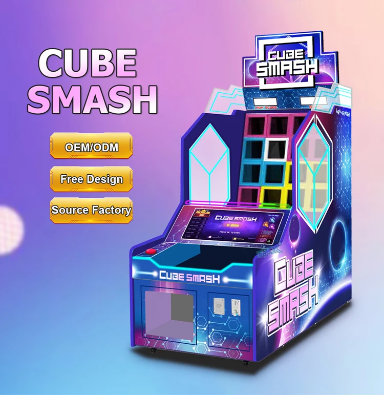 New Arrival Cube Smash Metal Arcade Machine Coin-Operated Ticket Redemption Throw Ball Games 1 Year Warranty