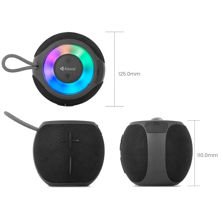 2023 New Arrival Kisonli Portable Speaker 8W Wireless Outdoor Blue Tooth Speaker