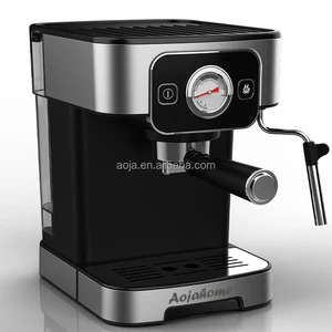 Home Use Fully Semi-Automatic Small Size Espresso Machine Mechanical Pressure Gauge Frothing SteamPortable 20 Bar