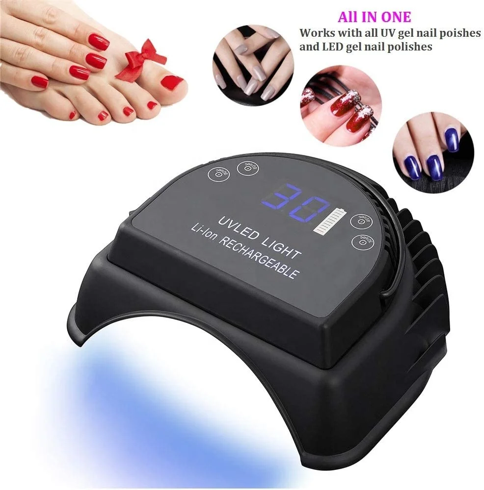 64w Cordless Uv Led Nail Lamp For Gel Curing & Oem/odm