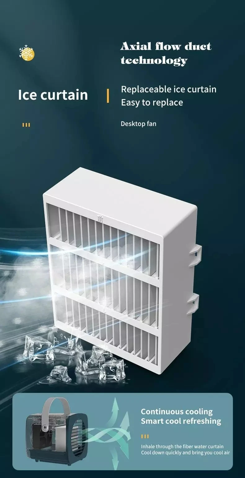 Portable Desktop Air Cooler Fan With 3 Modes And Water Mist_voghion.com