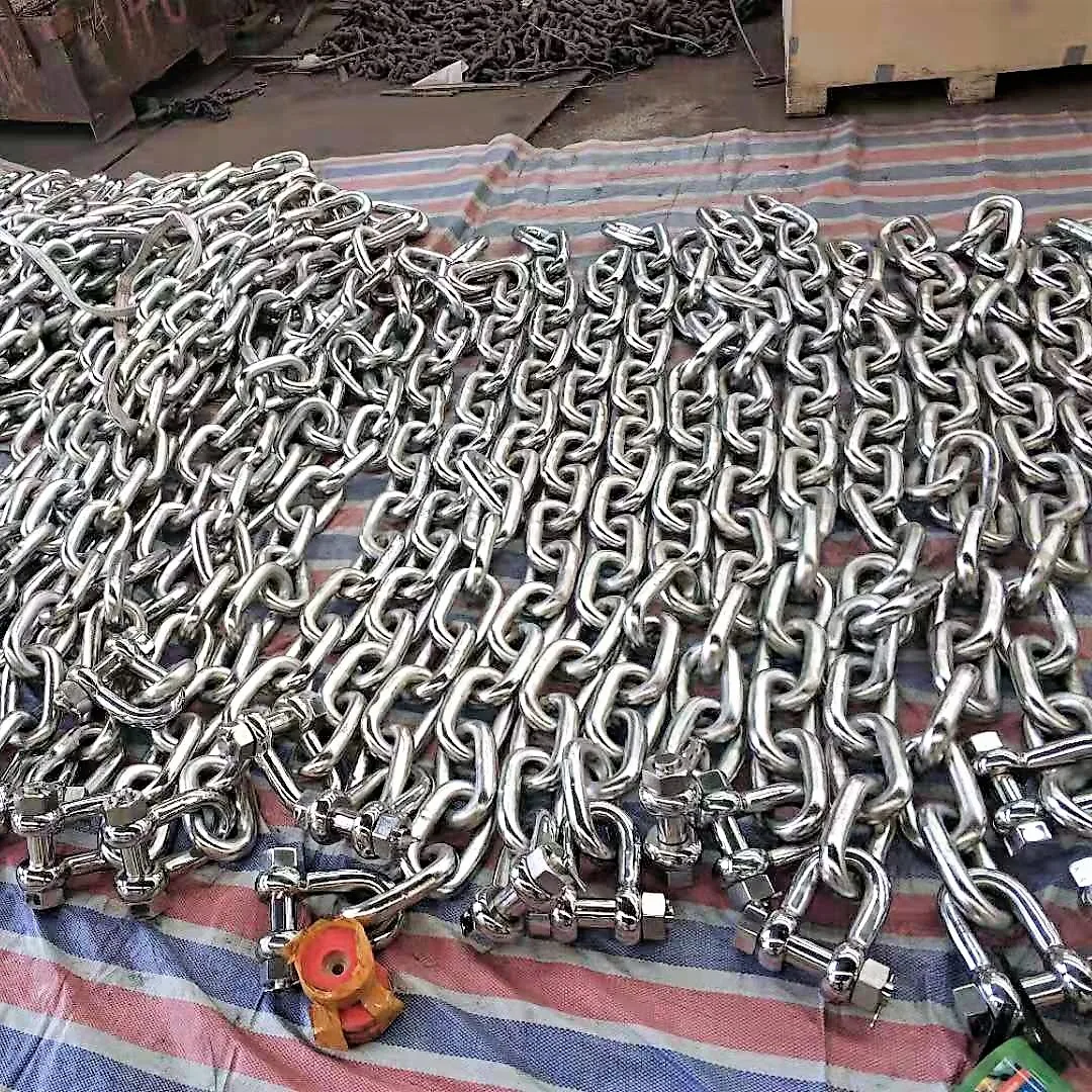 304 316 Polished  Stainless Steel Link Chain in Store Anchor Chains for Lifting