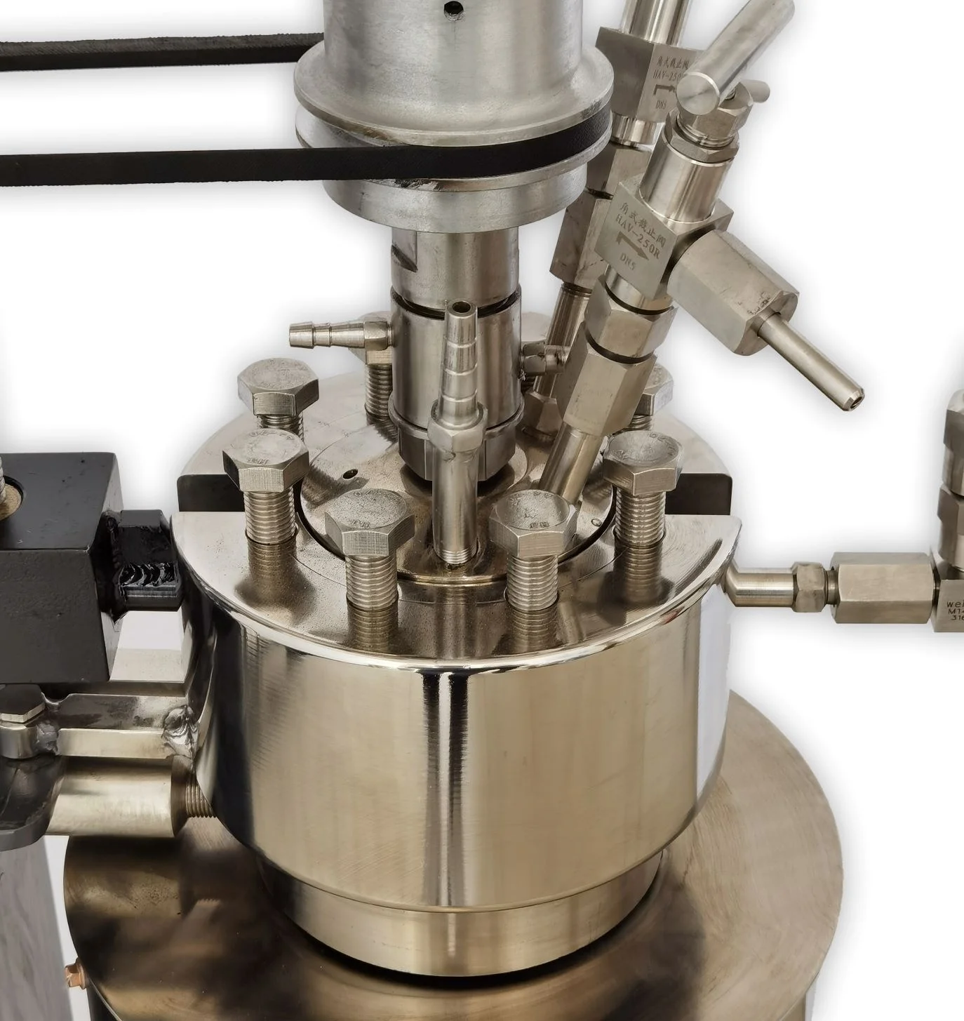 2 Liters Lab Hydrogenation Reactor High Pressure Kettle with Core Components Engine Motor Pressure Vessel