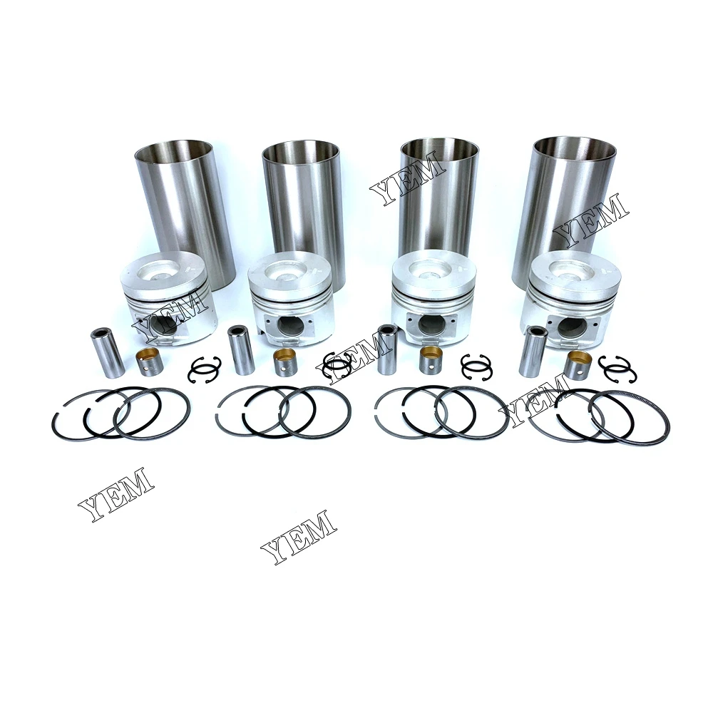 4HF1 Cylinder Engine Liner Kit With Piston Rings Liner Piston for Isuzu