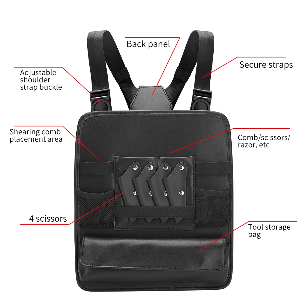 Professional Hair Styling Tools Scissors Comb Organizer Barber Tools Storage Chest Bag